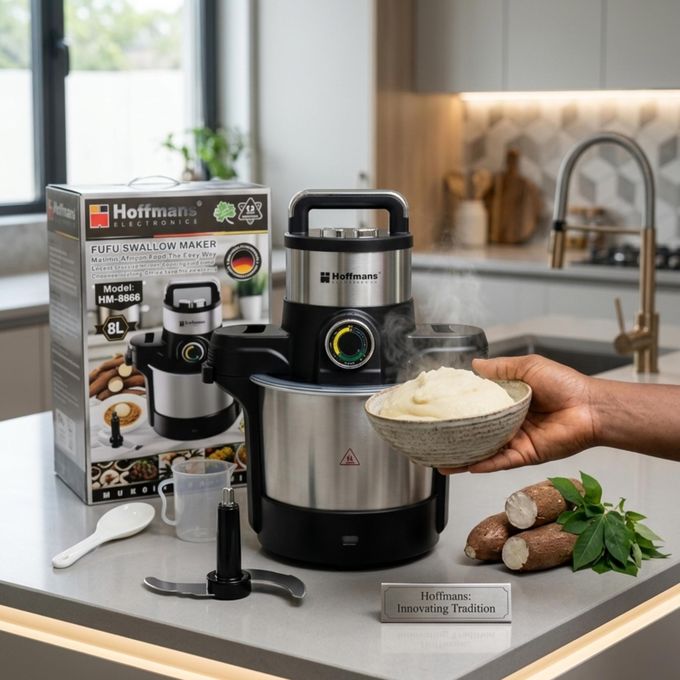 Robot culinaire multifonction Hoffmans HM-8866 - 8L, 2000W, Avec Système électronique pour machine à FUFU et cuisine Africaine