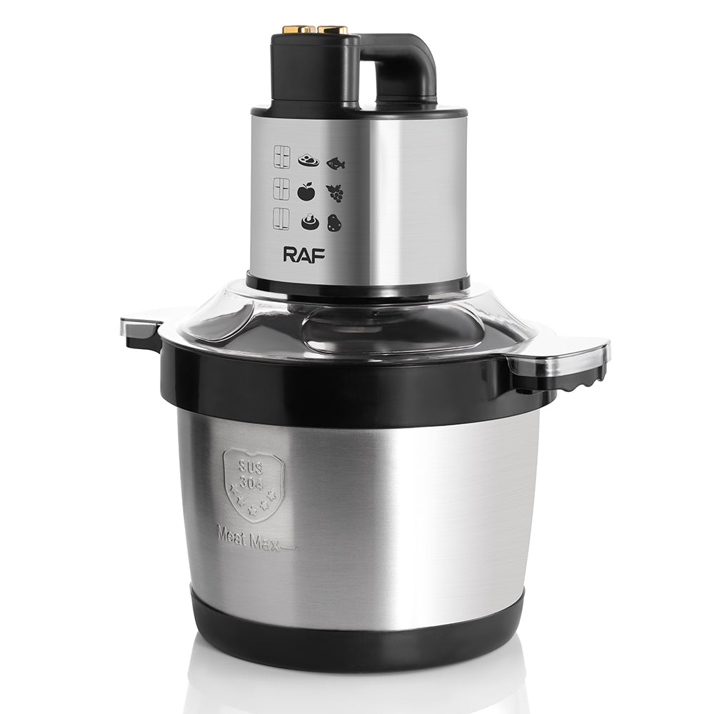 Hachoir Électrique RAF 8,8L en Acier Inoxydable pour Aliments, Viande & Tubercules