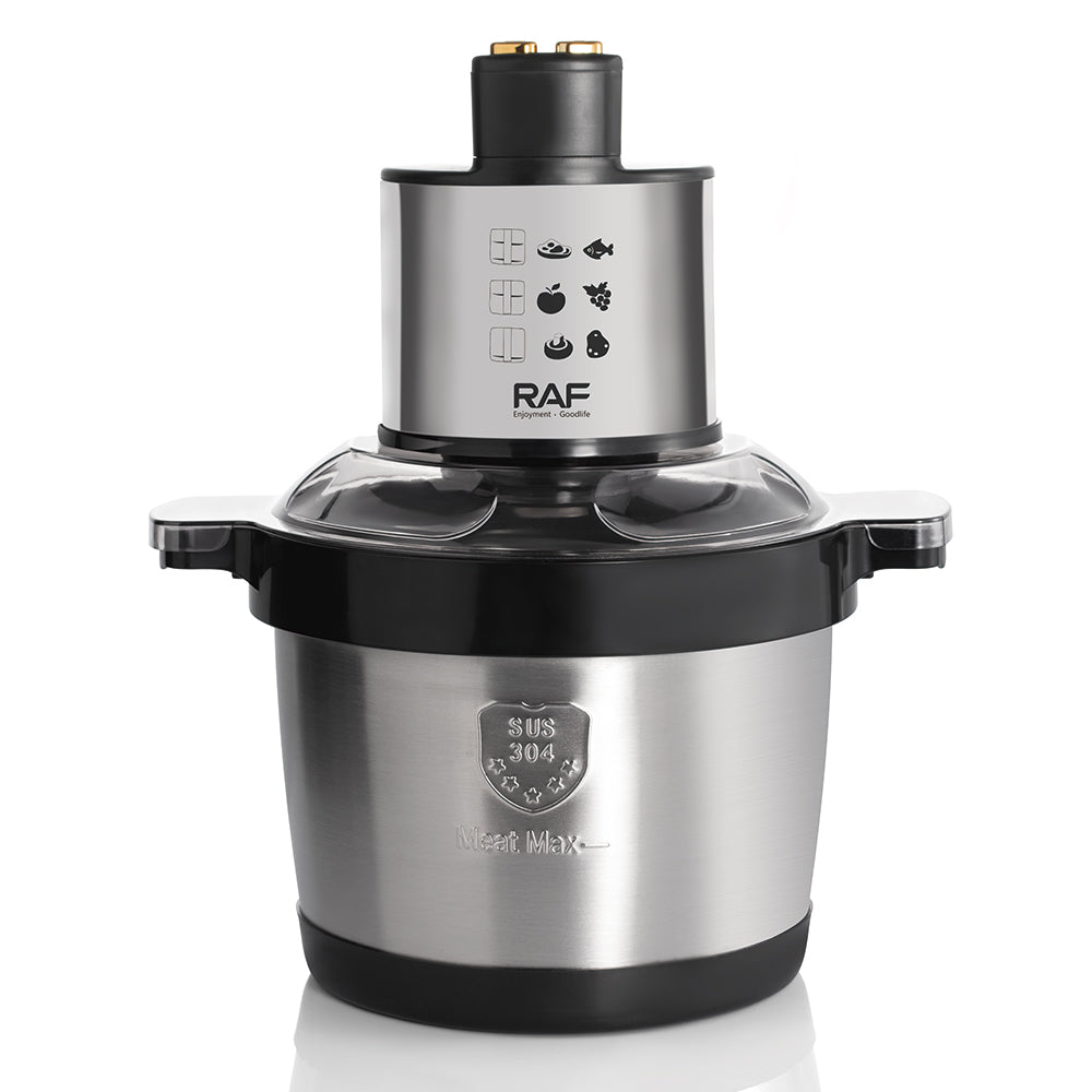 Hachoir Électrique RAF 8,8L en Acier Inoxydable pour Aliments, Viande & Tubercules