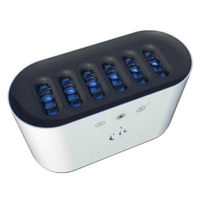 humidificateur d'air et diffuseur de parfum à brume fraîche et lumière romantique avec 6 embouts de pulvérisation