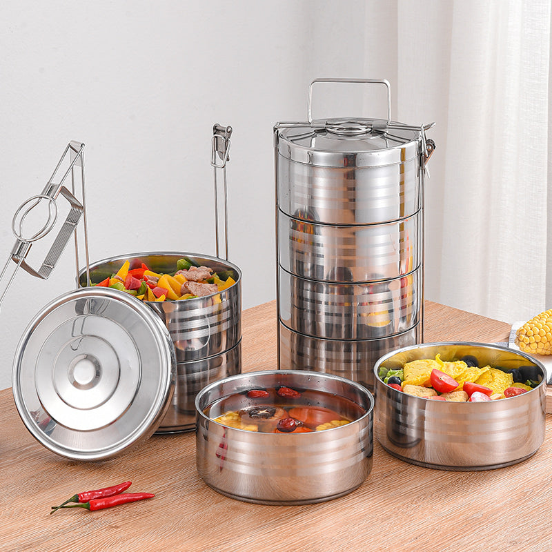 Boîte à repas en acier inoxydable à plusieurs couches