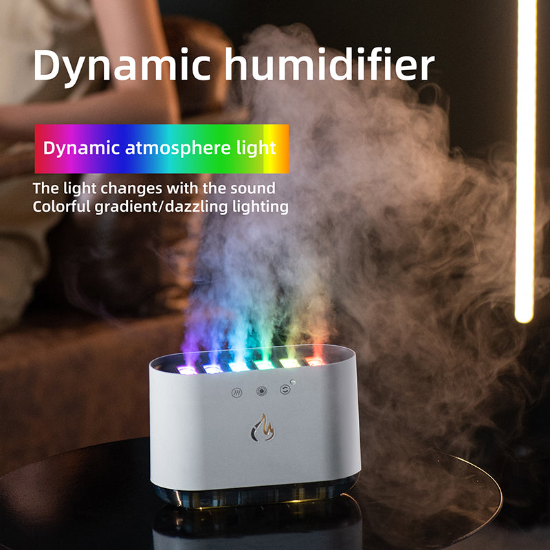 humidificateur d'air et diffuseur de parfum à brume fraîche et lumière romantique avec 6 embouts de pulvérisation