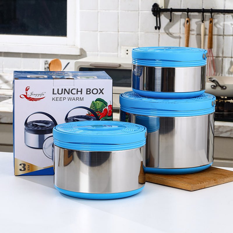Ensemble de 3 marmites thermos en acier inoxydable