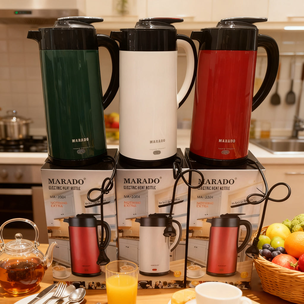 Bouilloire thermos en acier inoxydable à Double Paroi Anti-brûlure et Anti-fuiteL MARADO 3,0 L