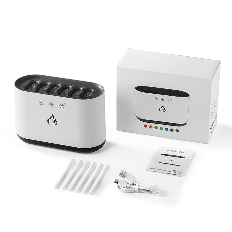 humidificateur d'air et diffuseur de parfum à brume fraîche et lumière romantique avec 6 embouts de pulvérisation