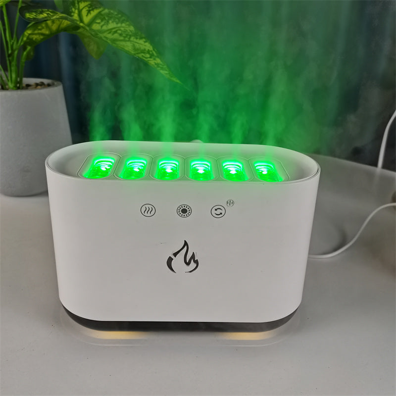 humidificateur d'air et diffuseur de parfum à brume fraîche et lumière romantique avec 6 embouts de pulvérisation