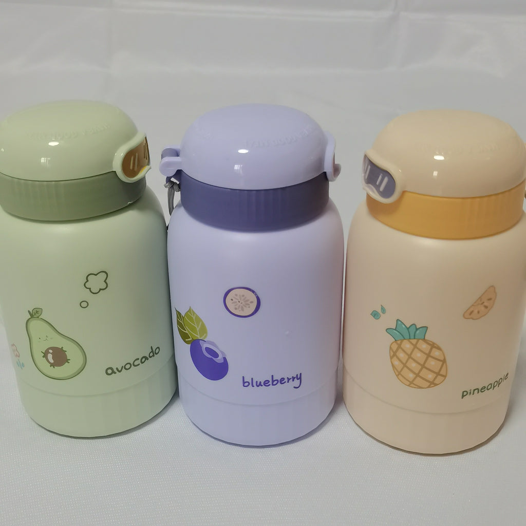 Gamelle et gourde avec fourchette et cuillère pour enfants
