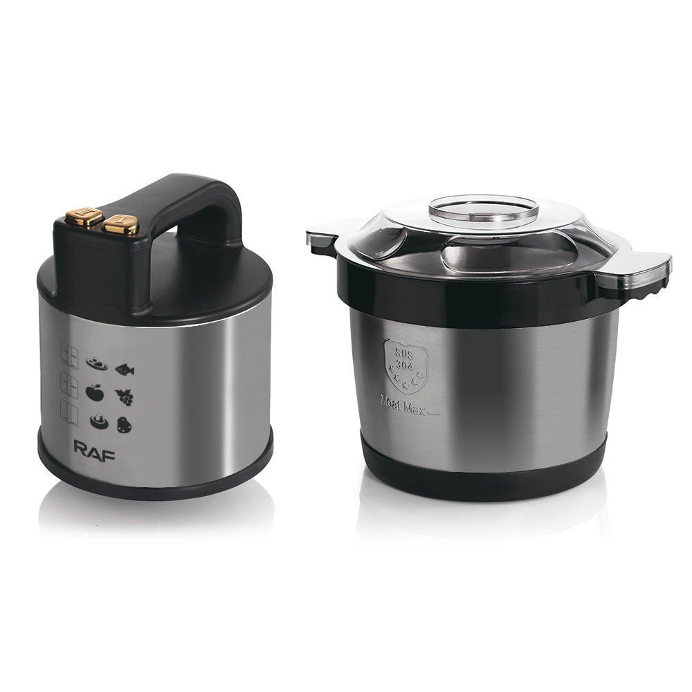 Hachoir Électrique RAF 8,8L en Acier Inoxydable pour Aliments, Viande & Tubercules
