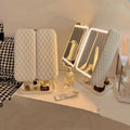 Mirroir de table LED pliable avec ecran Tactile rechargeable ( 03 niveaux de zoom )