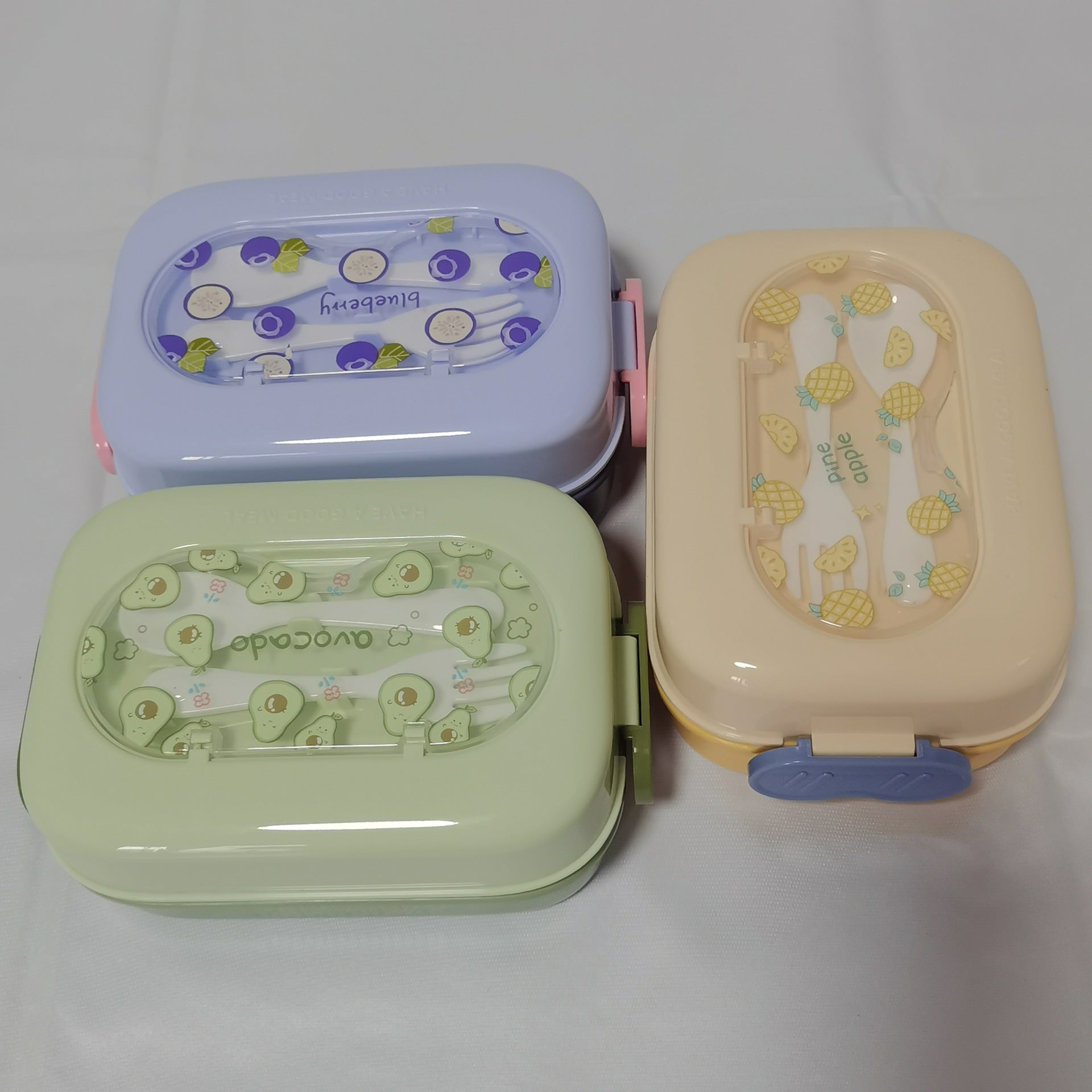 Gamelle et gourde avec fourchette et cuillère pour enfants