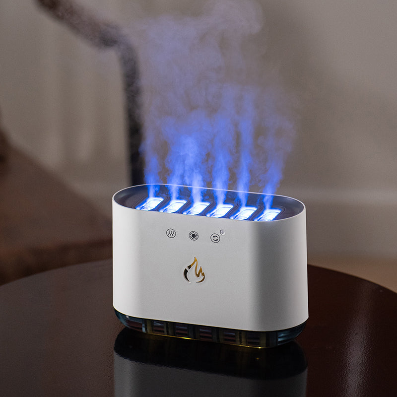 humidificateur d'air et diffuseur de parfum à brume fraîche et lumière romantique avec 6 embouts de pulvérisation